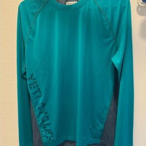 Yeti Teal and Gray Performance Shirt